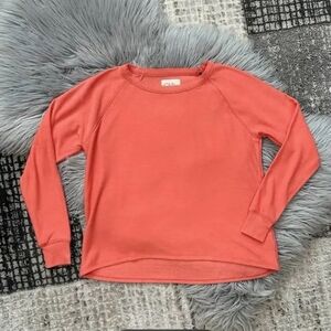 Coral Soft Knit Sweatshirt